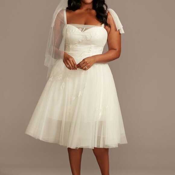 Plus Size Wedding Dress | David's Bridal Love Note UNWORN NWT - Picture 1 of 9